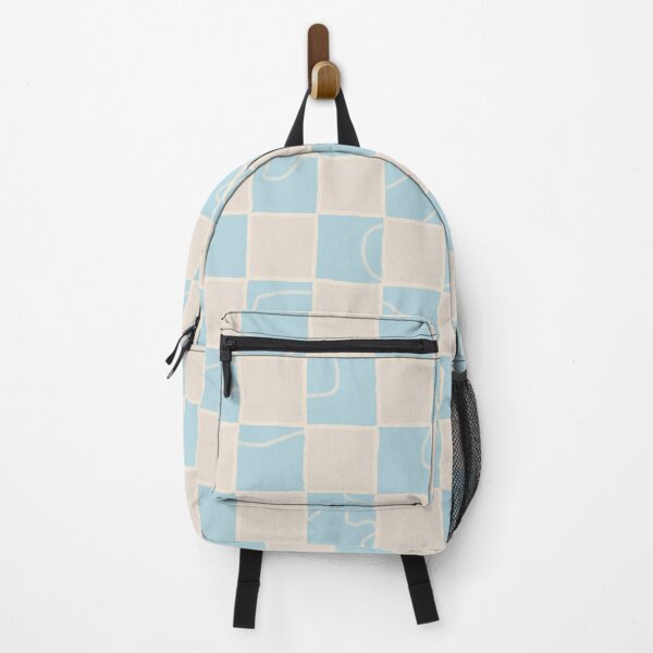 Item preview, Pastel Blue + Cream Checkered Pattern designed and sold by cadinera.