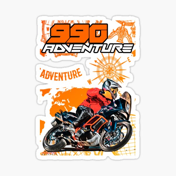 Map 990 Adventure Sticker for Sale by Evomotoarte
