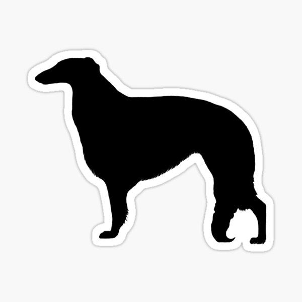 Borzoi Silhouette Sticker