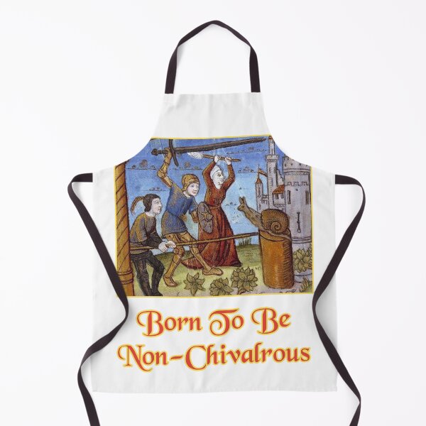 Item preview, 'Born to be Non-Chivalrous' Snail Fight Naïve Painting - Medieval Designs Collection designed and sold by Ridiculam Toga.