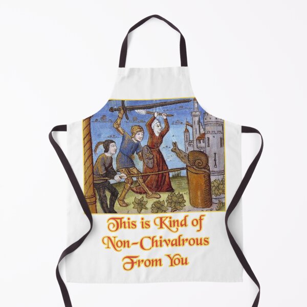 Item preview, 'This is Kind of Non-Chivalrous From You' Snail Fight Naïve Painting - Medieval Designs Collection designed and sold by Ridiculam Toga.