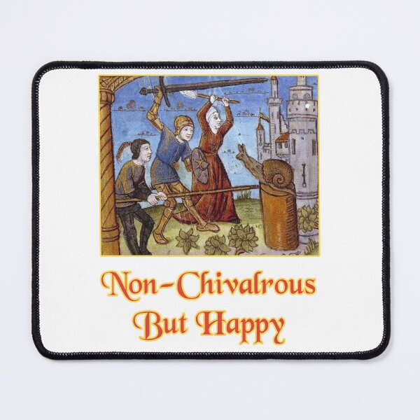 Item preview, 'Non-Chivalrous But Happy' Snail Fight Naïve Painting - Medieval Designs Collection designed and sold by Ridiculam Toga.