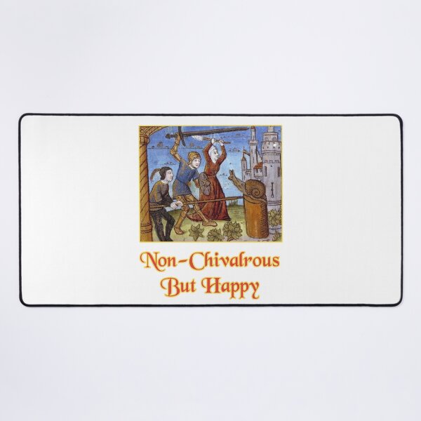 Item preview, 'Non-Chivalrous But Happy' Snail Fight Naïve Painting - Medieval Designs Collection designed and sold by Ridiculam Toga.