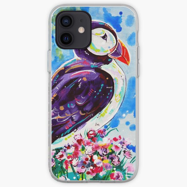 Puffin - acrylic painting iPhone Soft Case