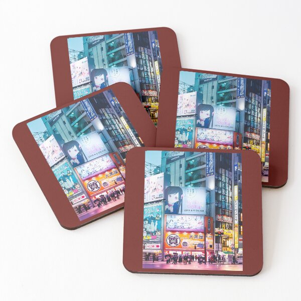 Item preview, Anime Akihabara Neon Dream many colourful reflection on the wet streets Mouse Pad 	 designed and sold by qbdzcfwrtxc67.