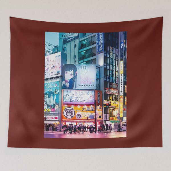 Item preview, Anime Akihabara Neon Dream many colourful reflection on the wet streets Mouse Pad 	 designed and sold by qbdzcfwrtxc67.