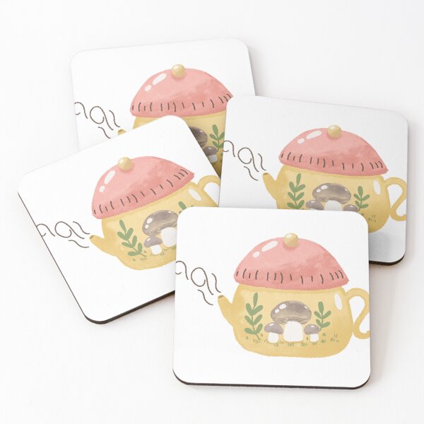 Item preview, Yellow cartoon pot with mushroom designed and sold by sasithornillustration.
