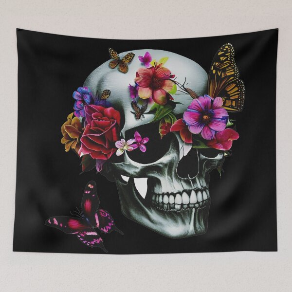 Item preview, Flowers Skull designed and sold by dedodern.