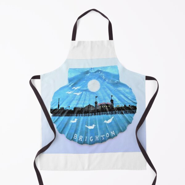 Item preview, Brighton Palace Pier, Shell Art, Moon Seaside Seagulls designed and sold by ClaudinesArt.