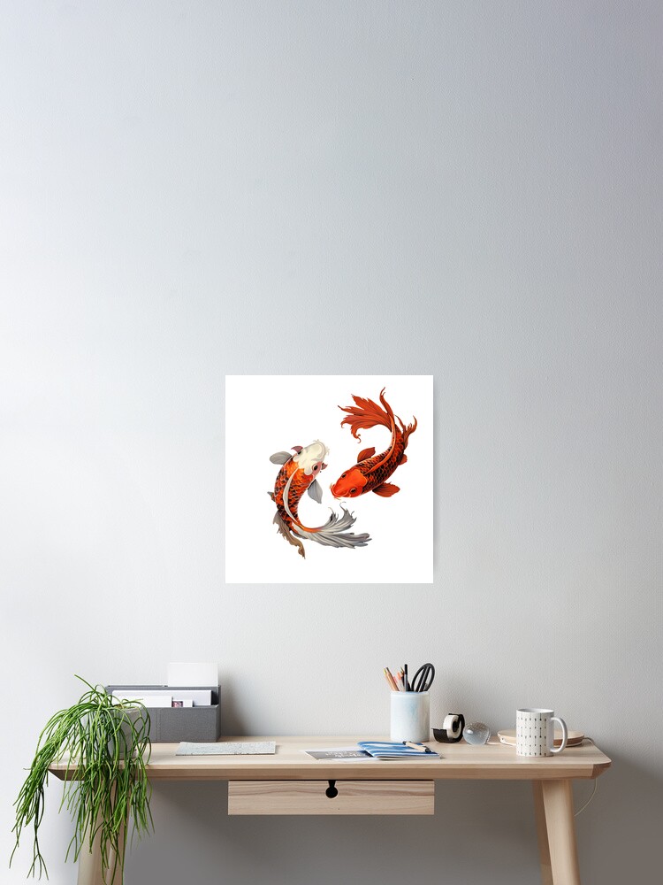 Thumbnail 1 of 3, Poster, Koi Equilibrium designed and sold by Cuddly-Cottons.