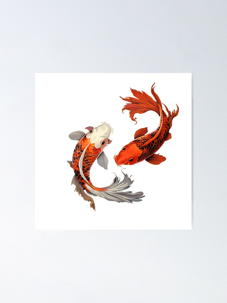 Thumbnail 2 of 3, Poster, Koi Equilibrium designed and sold by Cuddly-Cottons.