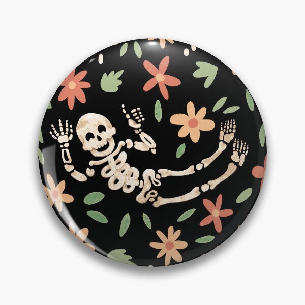 Item preview, Happy Skeleton Flower Bed Pattern designed and sold by dorkaheart.
