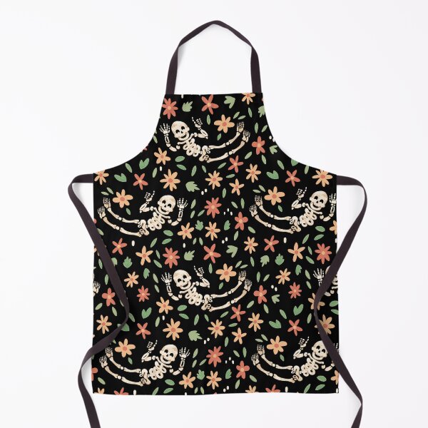 Item preview, Happy Skeleton Flower Bed Pattern designed and sold by dorkaheart.