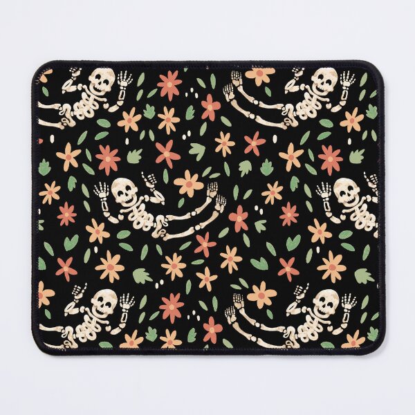 Item preview, Happy Skeleton Flower Bed Pattern designed and sold by dorkaheart.