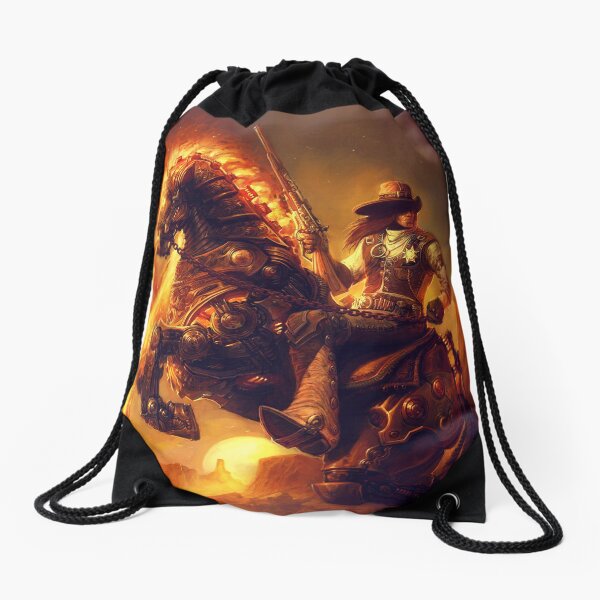 Steampunk Sheriff Drawstring Bag