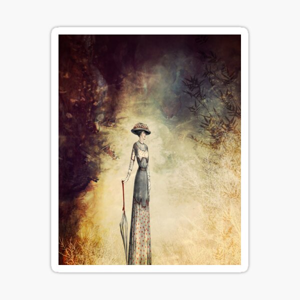 Artikel-Vorschau von VINTAGE FASHION LADY IN ABSTRACT FOREST, designt und verkauft von Pia Schneider.