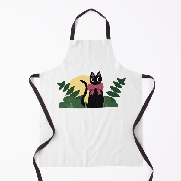 Item preview, Pretty Cat in the Garden (Black) designed and sold by Cats-w-Plants.