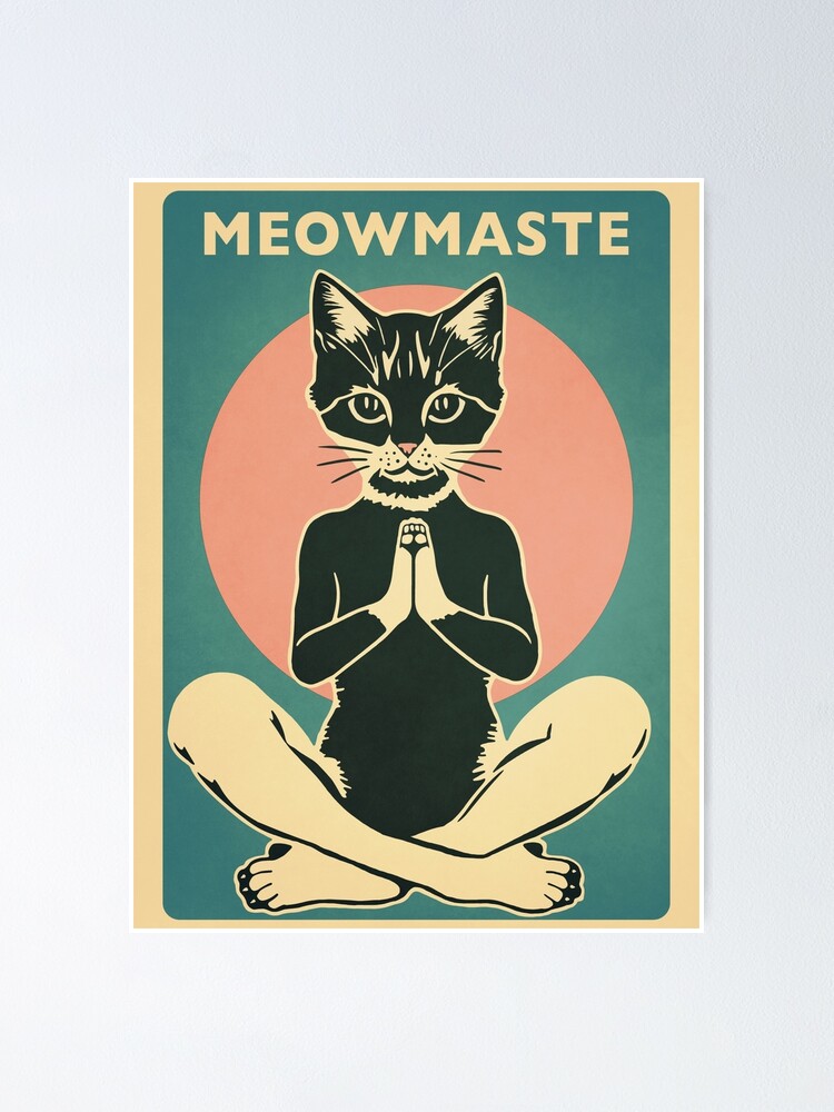 Yoga Cat Meowmaste Namaste T-Shirt Yoga Cat Meowmaste Namaste T-Shirt