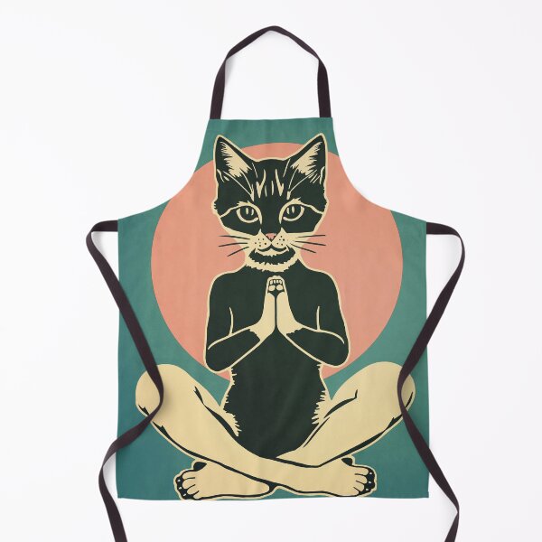 Item preview, Yoga cat in lotus position. Meowmaste. Namaste cat. designed and sold by mashalince.