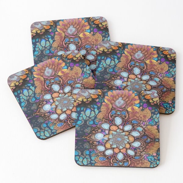 Item preview, Stained glass flowers pattern designed and sold by GracefulGems.