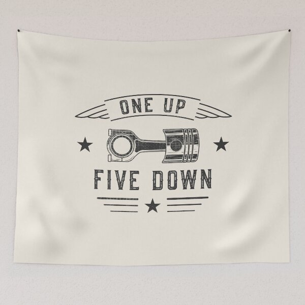 Item preview, One Up Five Down 1N23456 Motorcycle Supermoto Biker Vintage designed and sold by Designer-Girl.