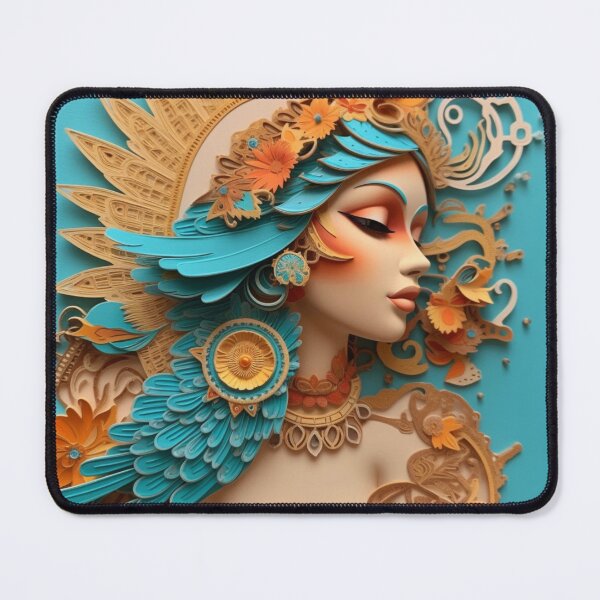 Item preview, A colorful card featuring a female character with a bird designed and sold by aiphotosart.