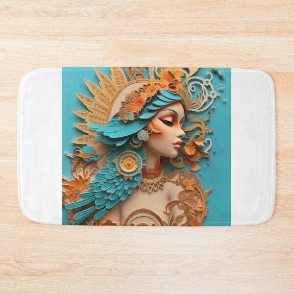 Item preview, A colorful card featuring a female character with a bird designed and sold by aiphotosart.