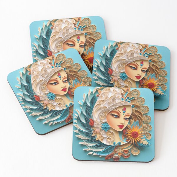 Item preview, A colorful card featuring a female character with a bird designed and sold by aiphotosart.