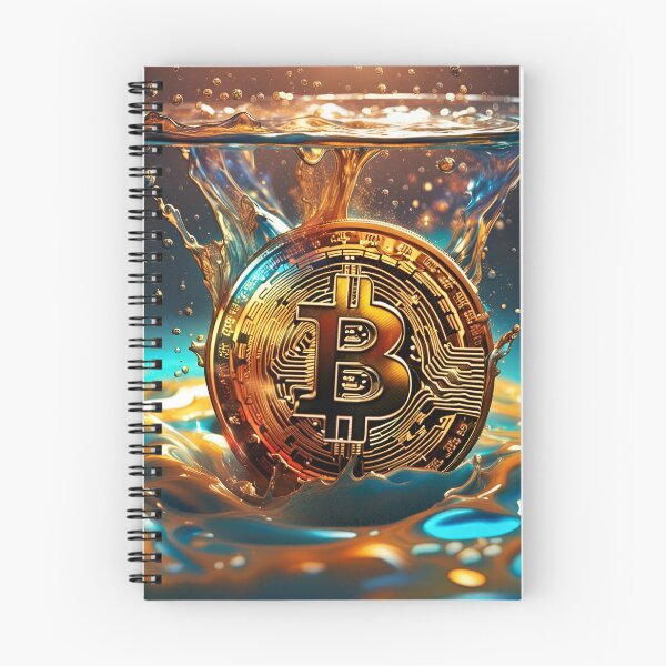 Artikelvorschau, Bitcoin BTC$ Logo im Wasser Splash! entworfen und verkauft von Geronimo-Shop.