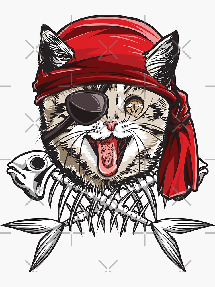 Cat Pirate T Shirt Jolly Roger Flag Skull And Crossbones Tee Cat Pirate T Shirt Jolly Roger Flag Skull And Crossbones Tee
