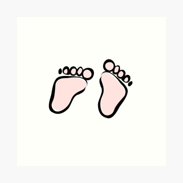 Baby Feet Line Art Newborn Feet Wall Art for Minimalist  Etsy Hong Kong
