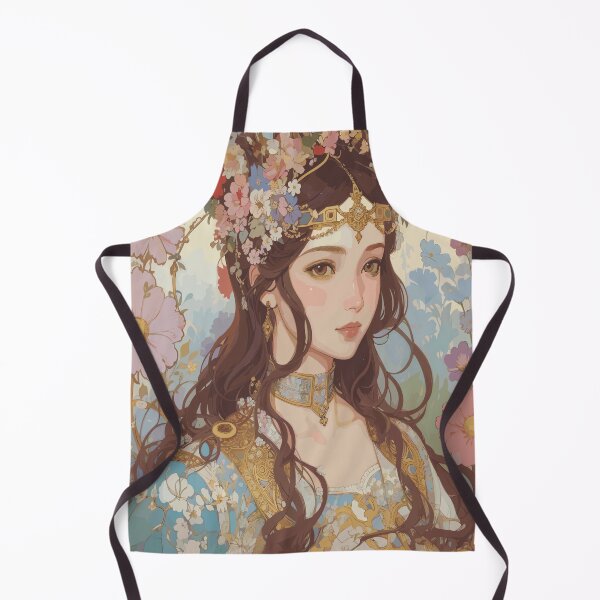 Item preview, A painting of a woman with flowers in her hair designed and sold by AFUNARTZ.
