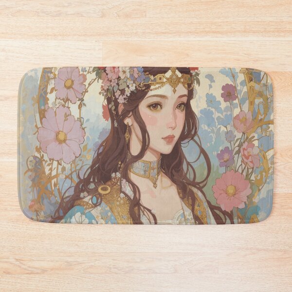 Item preview, A painting of a woman with flowers in her hair designed and sold by AFUNARTZ.