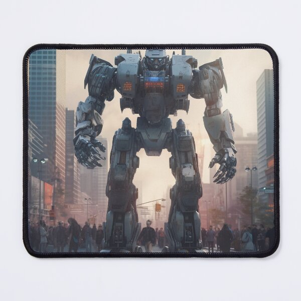 Item preview, robot in the city designed and sold by EdicionesJML.