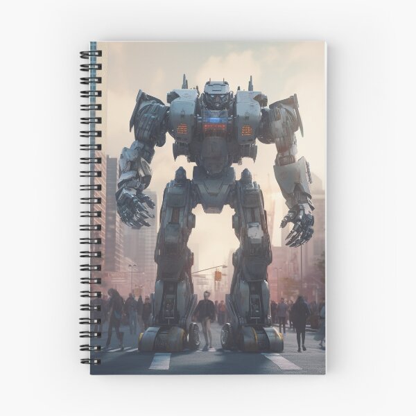 Item preview, robot in the city designed and sold by EdicionesJML.