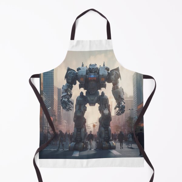 Item preview, robot in the city designed and sold by EdicionesJML.