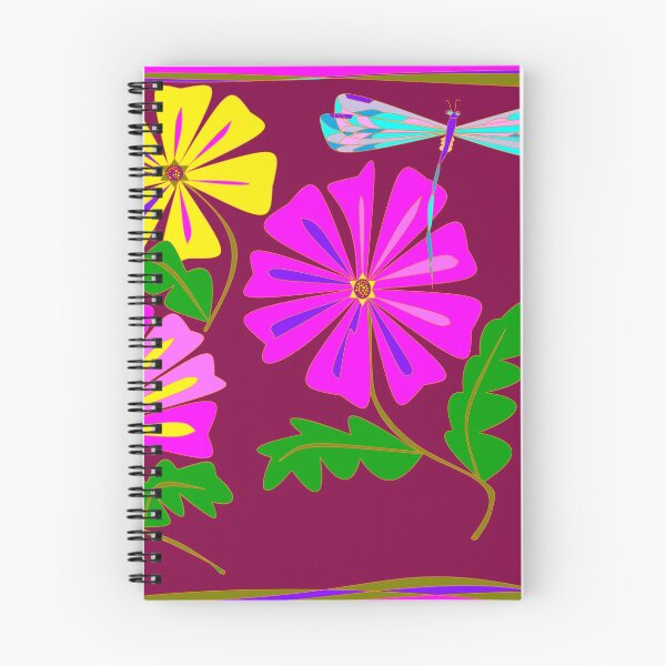 Item preview, A Spring Floral Design with Three Flowers and a Dragonfly designed and sold by judy snyder.