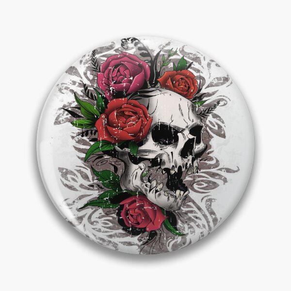 Item preview, Skull and roses Distressed designed and sold by Petersnook.