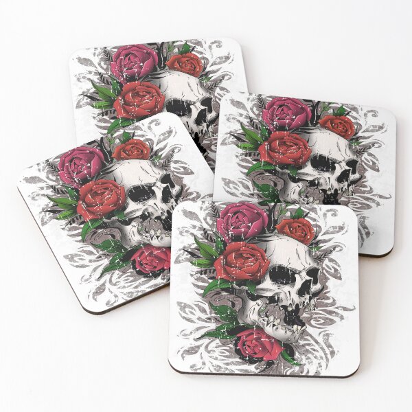 Item preview, Skull and roses Distressed designed and sold by Petersnook.