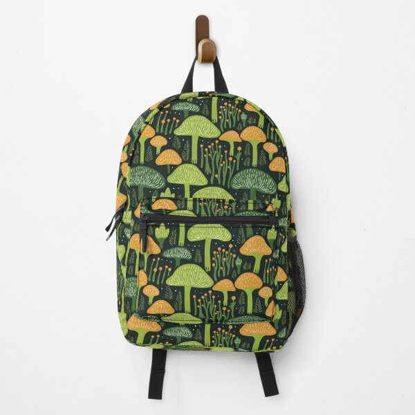 Item preview, Green Mushroom Forest and Moss Pattern designed and sold by BeeLovesPrints.