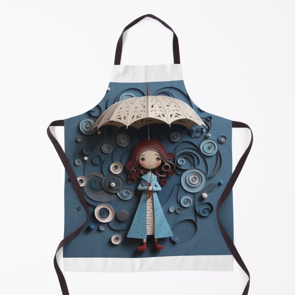 Item preview, A girl with an umbrella hanging in the rain designed and sold by aiphotosart.