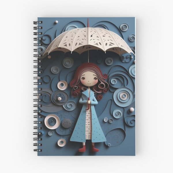 Item preview, A girl with an umbrella hanging in the rain designed and sold by aiphotosart.