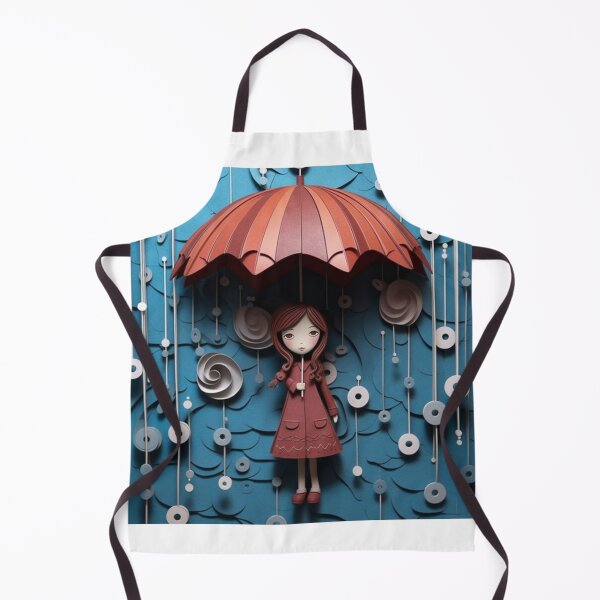 Item preview, A girl with an umbrella hanging in the rain designed and sold by aiphotosart.