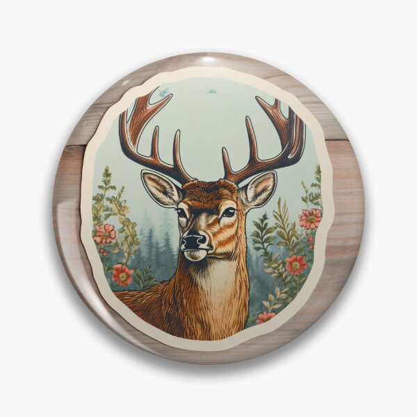 Item preview, Deer in flowers designed and sold by Forest Alchemist.
