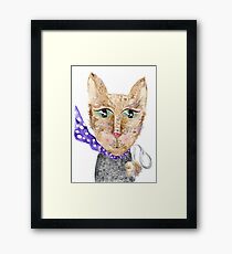 Matrix cat Framed Print