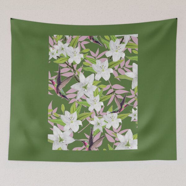 Item preview, Enchanting Floral Hummingbird print 	 	 designed and sold by crflemnpagh71.