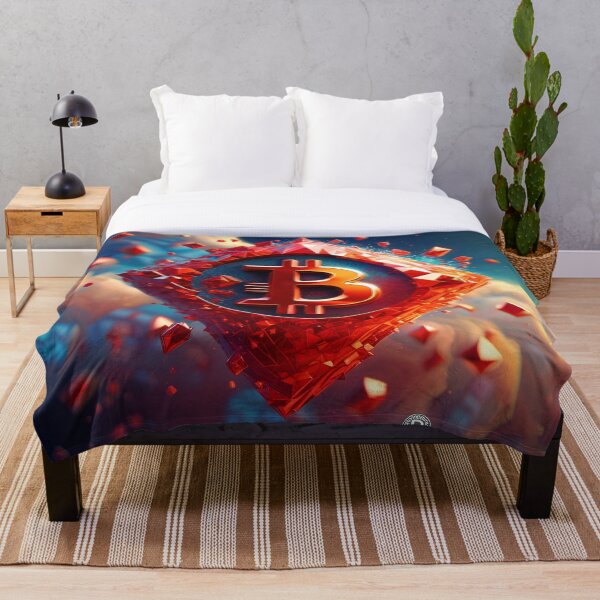 Aperçu de l'œuvre Logo Bitcoin sous forme de diamant rouge ! $ BTC créée et vendue par Geronimo-Shop.