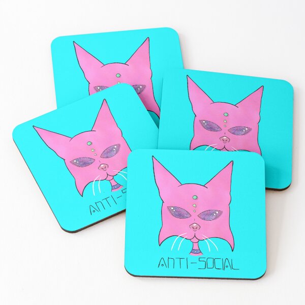 Item preview, Anti Social Space Kitty designed and sold by GothiccUnicorn.