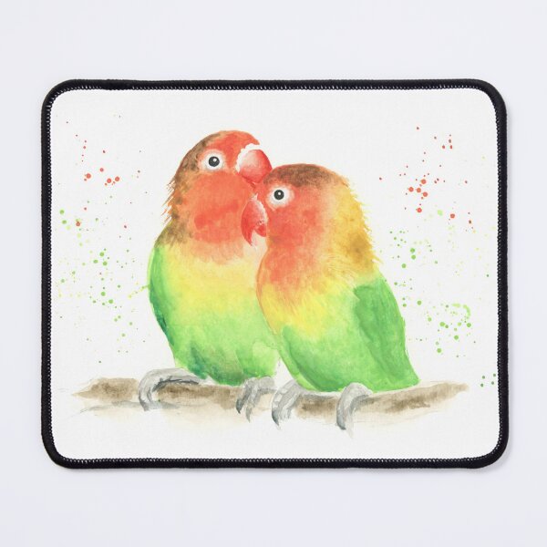 Item preview, Lovebirds watercolour art designed and sold by Lianne Marie.