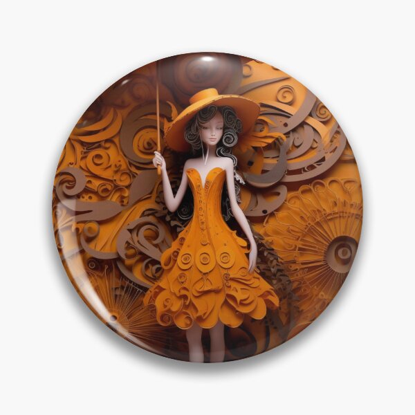 Item preview, A sculpture is made of quillings, featuring a woman holding an umbrella designed and sold by aiphotosart.